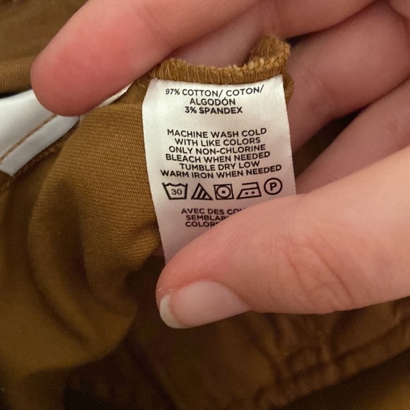 LOFT Washed Twill Shorts Bronze Brown High Rise - Picture 3 of 6